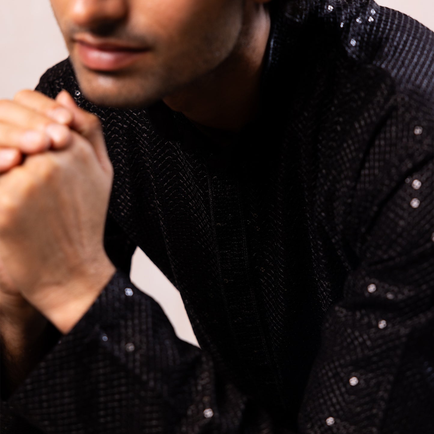 Midnight Black Mirage Sequin Kurta