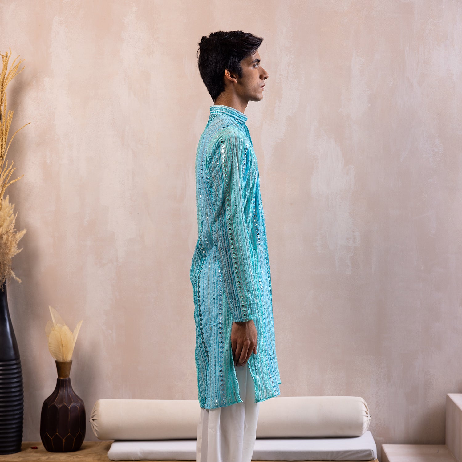 Serene Aqua Blue Georgette Kurta