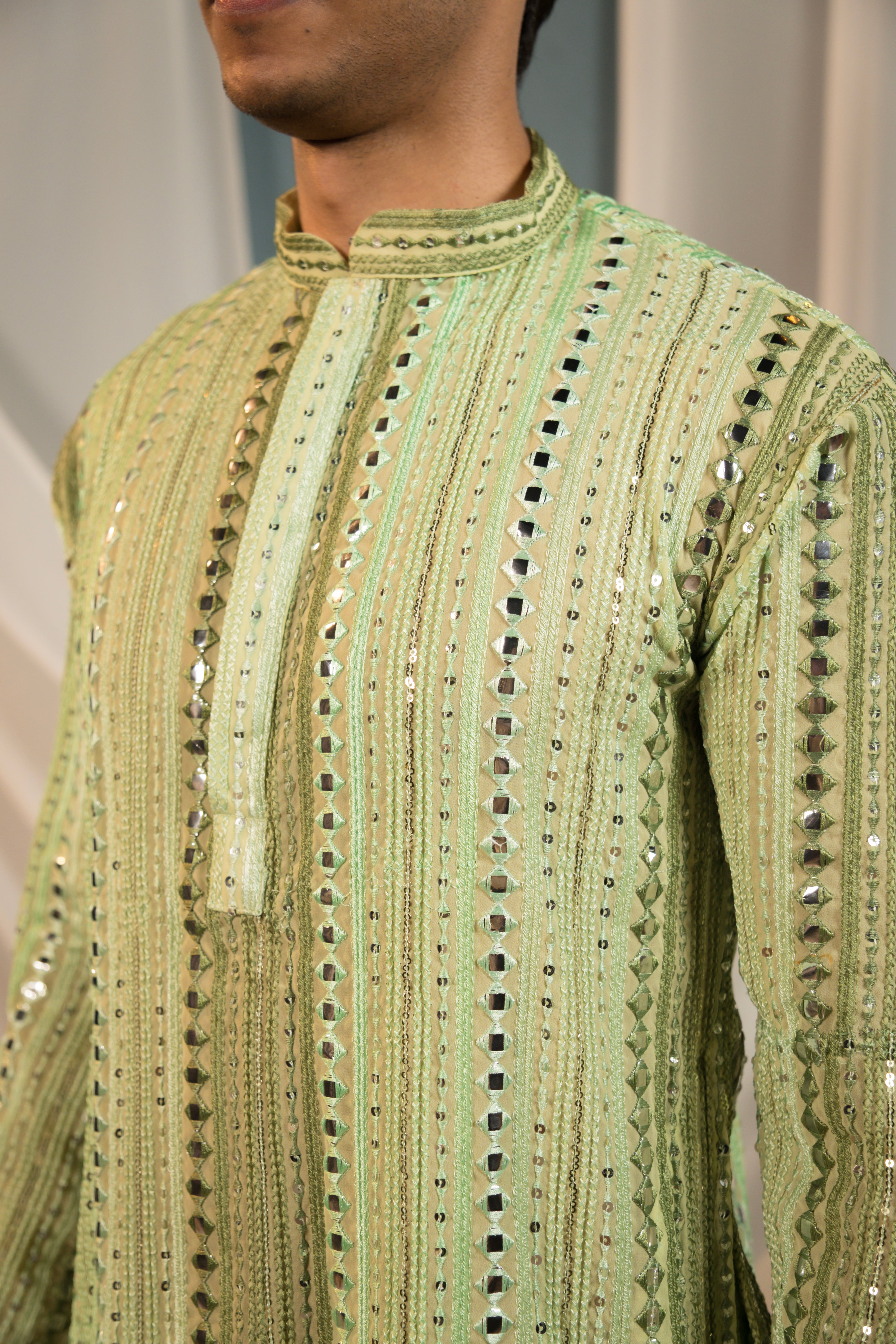 Emerald Green Georgette Kurta