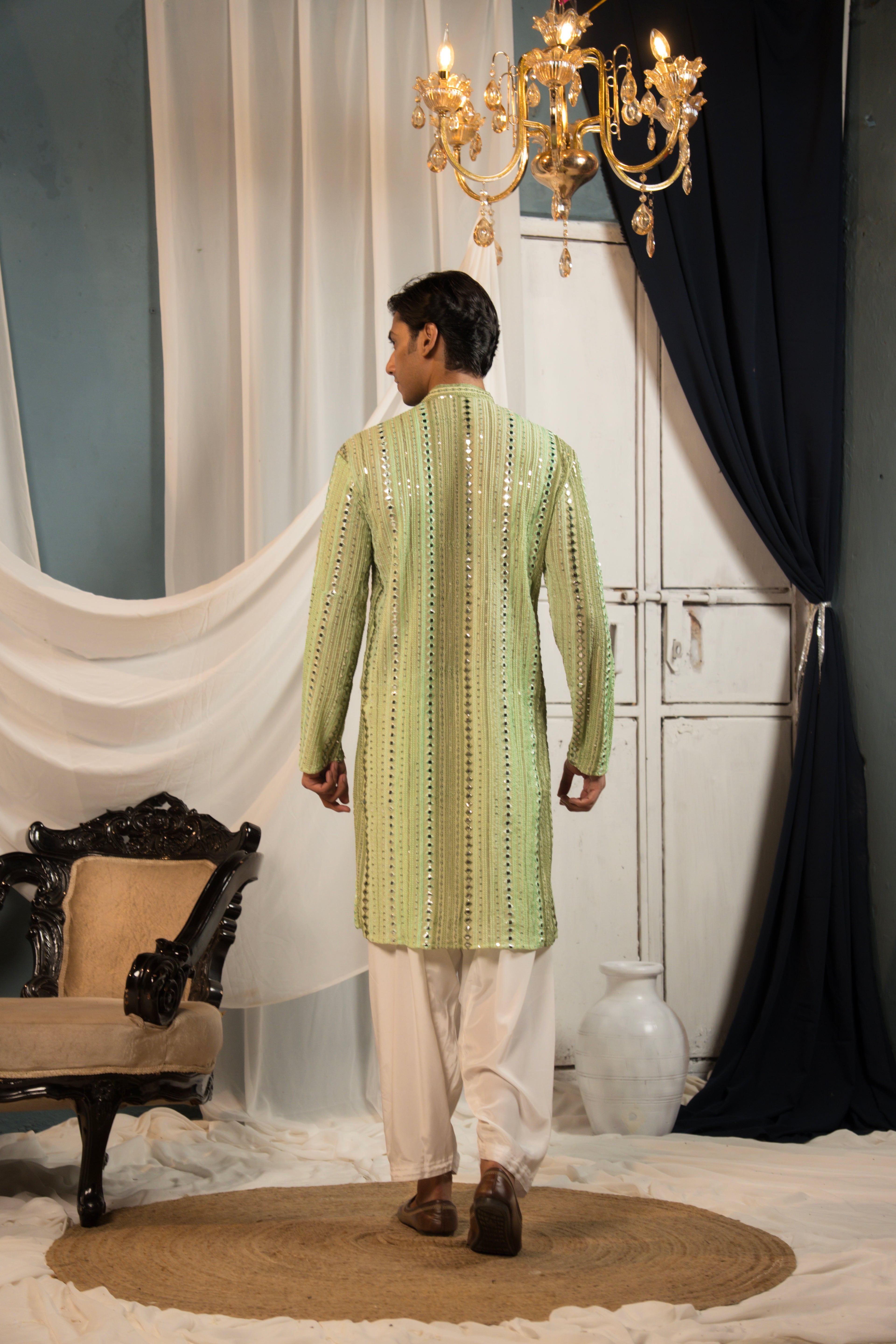 Emerald Green Georgette Kurta