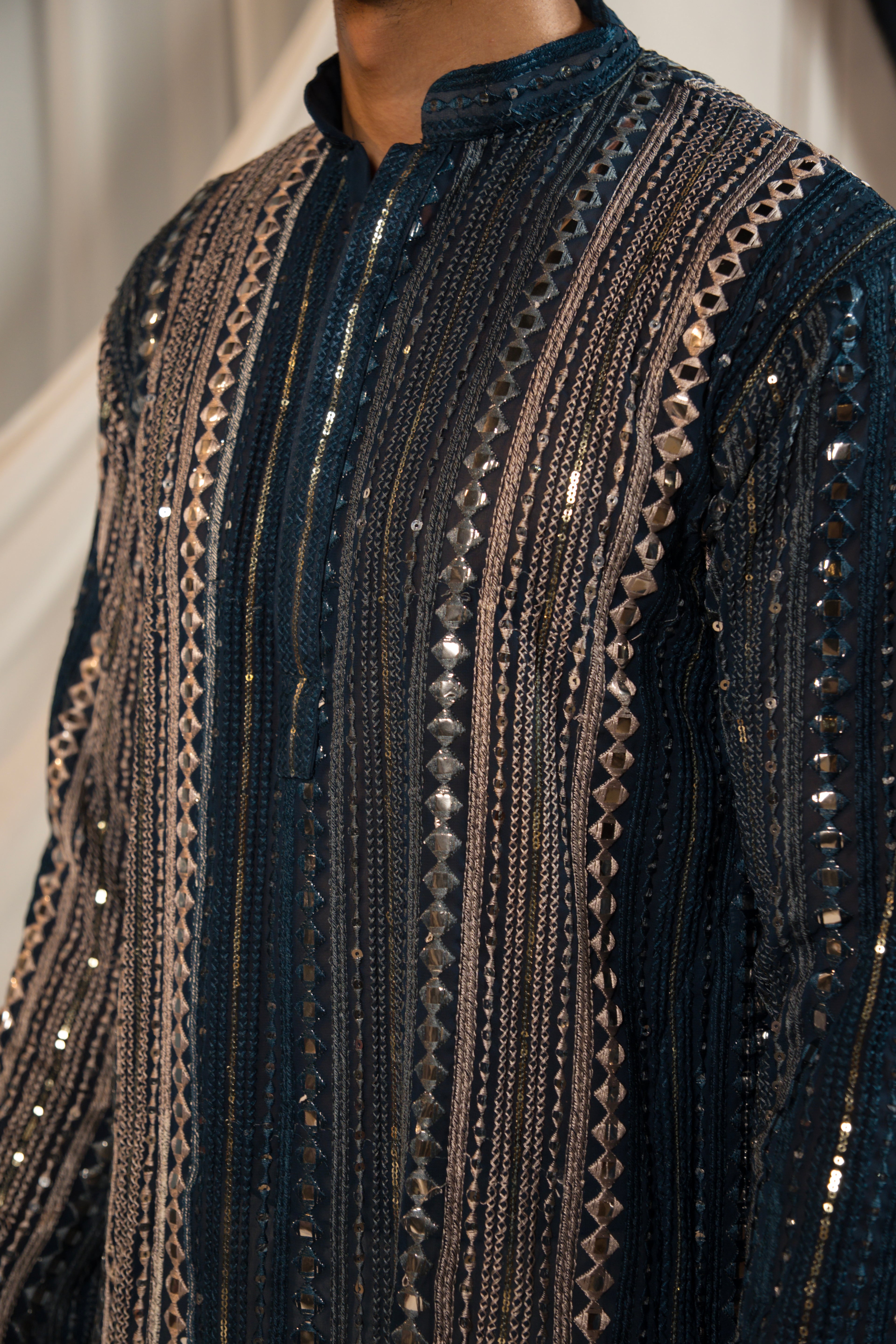 Imperial Blue  Georgette Kurta