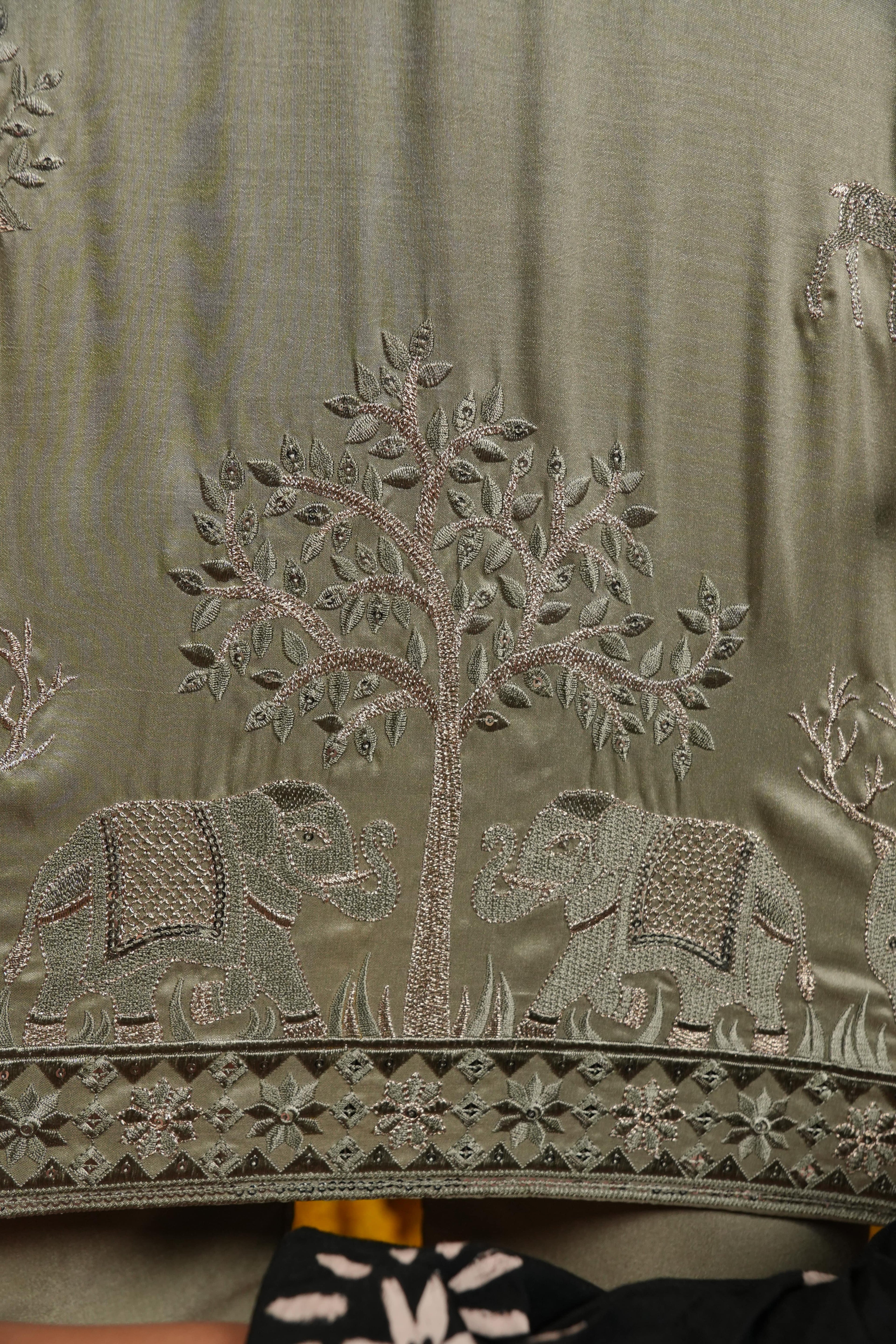 Sage Royale — Embroidered Silk Kurta