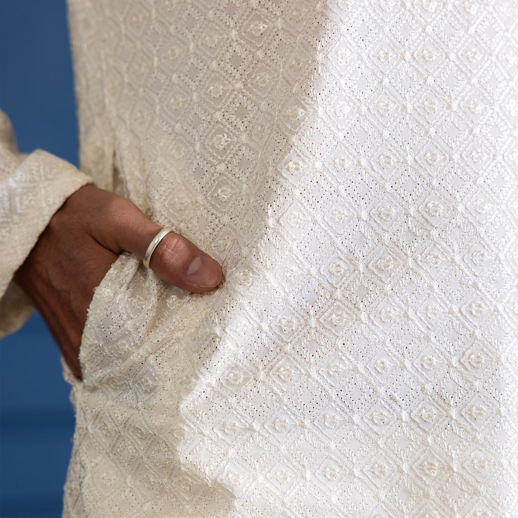 Pearl Embroidered Kurta