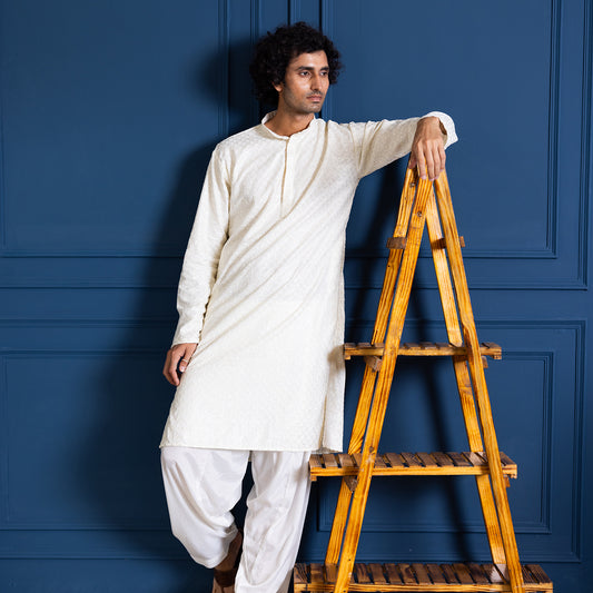 Pearl Embroidered Kurta