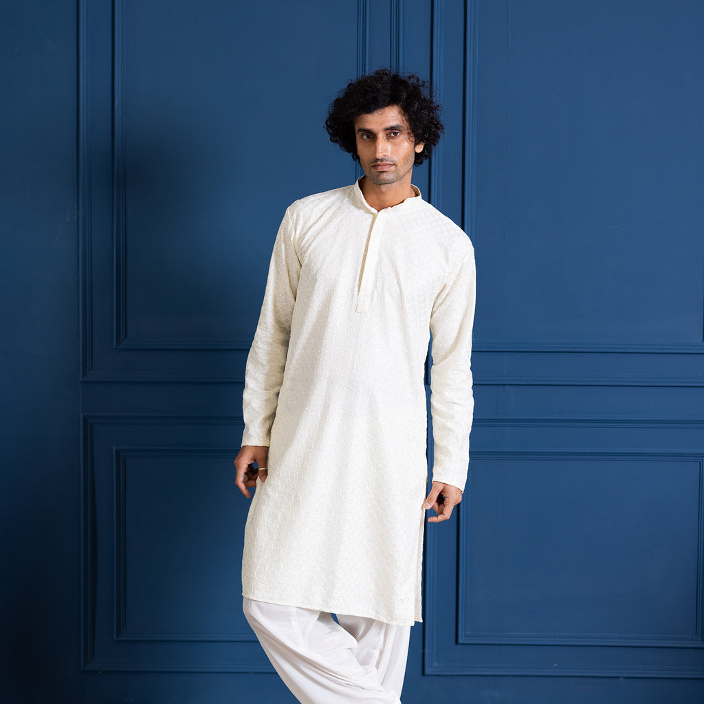 Pearl Embroidered Kurta
