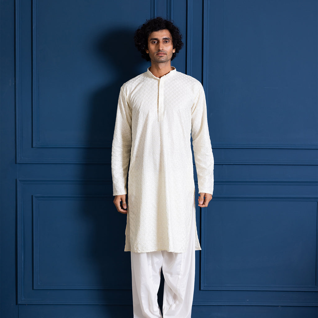 Pearl Embroidered Kurta