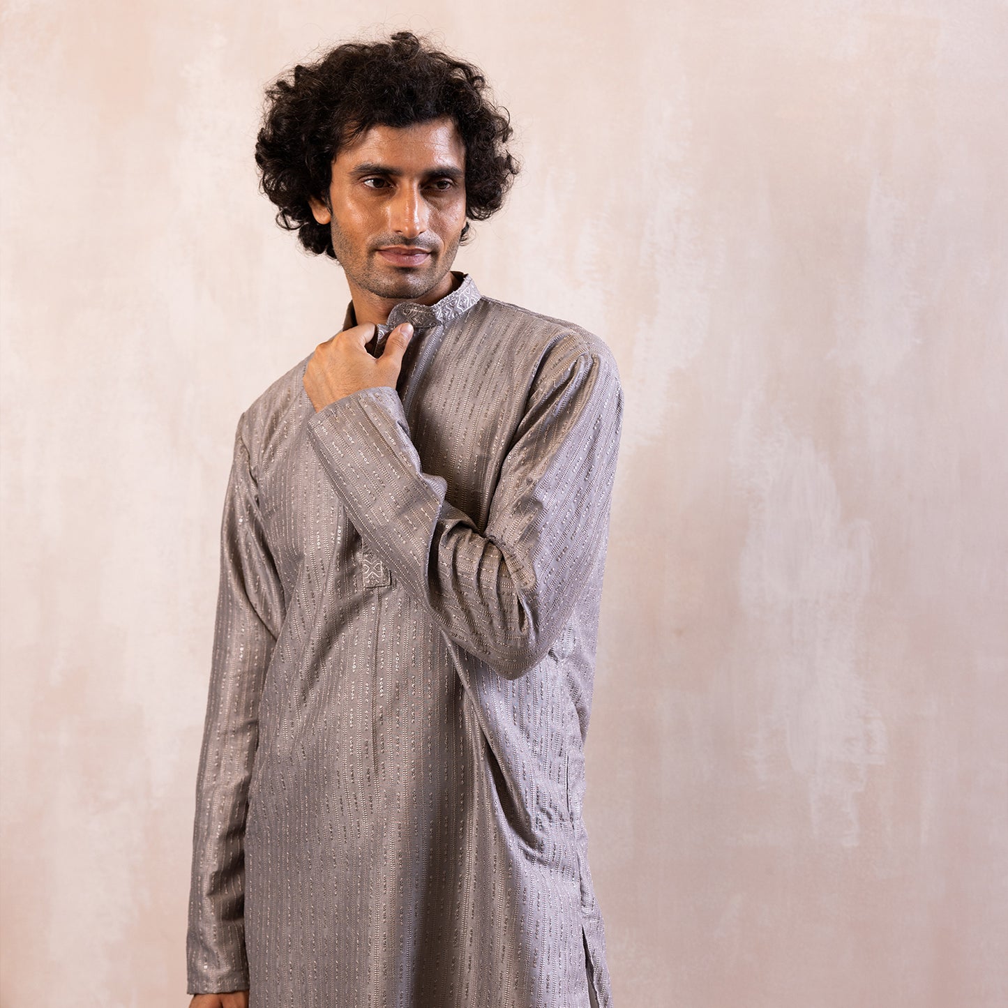 Shimmering Silver Kurta