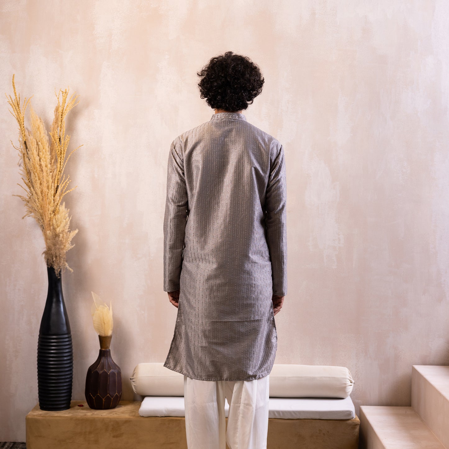 Shimmering Silver Kurta