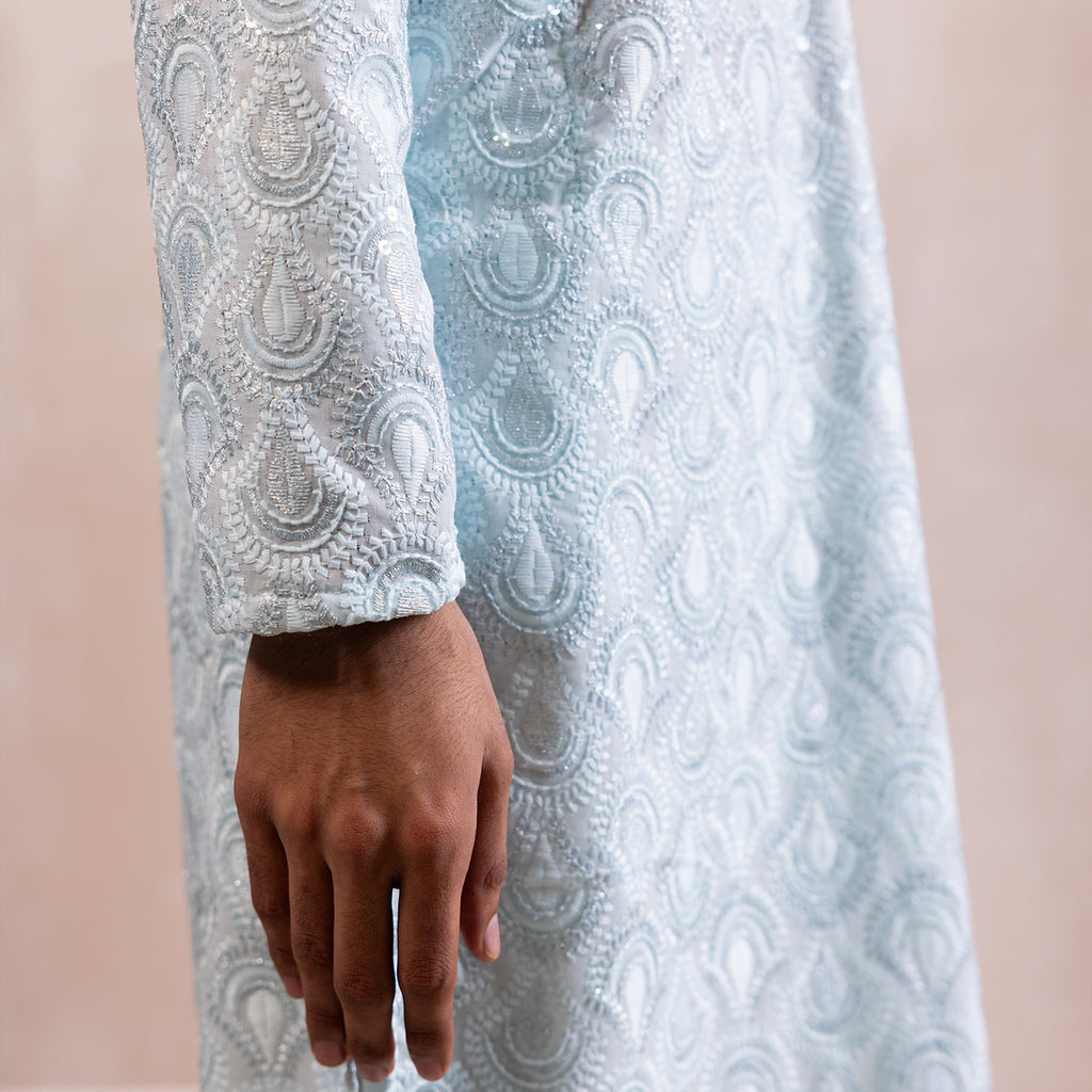 Azure Blue Embellished Kurta