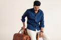 Regular Fit Linen shirt - Deep Sea Blue