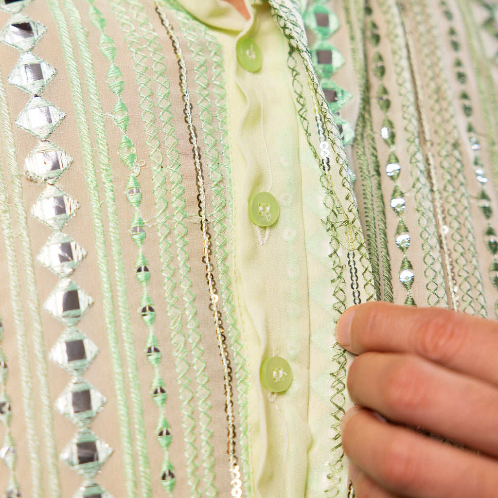 Emerald Green Georgette Kurta