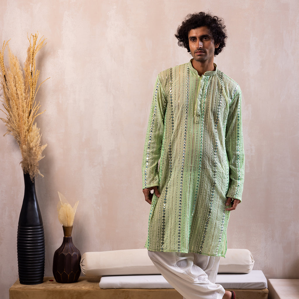 Emerald Green Georgette Kurta