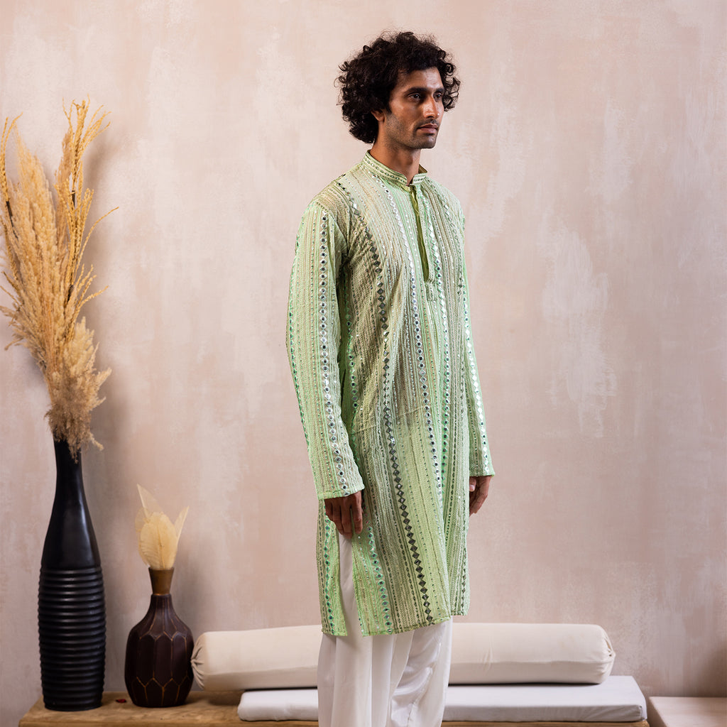 Emerald Green Georgette Kurta