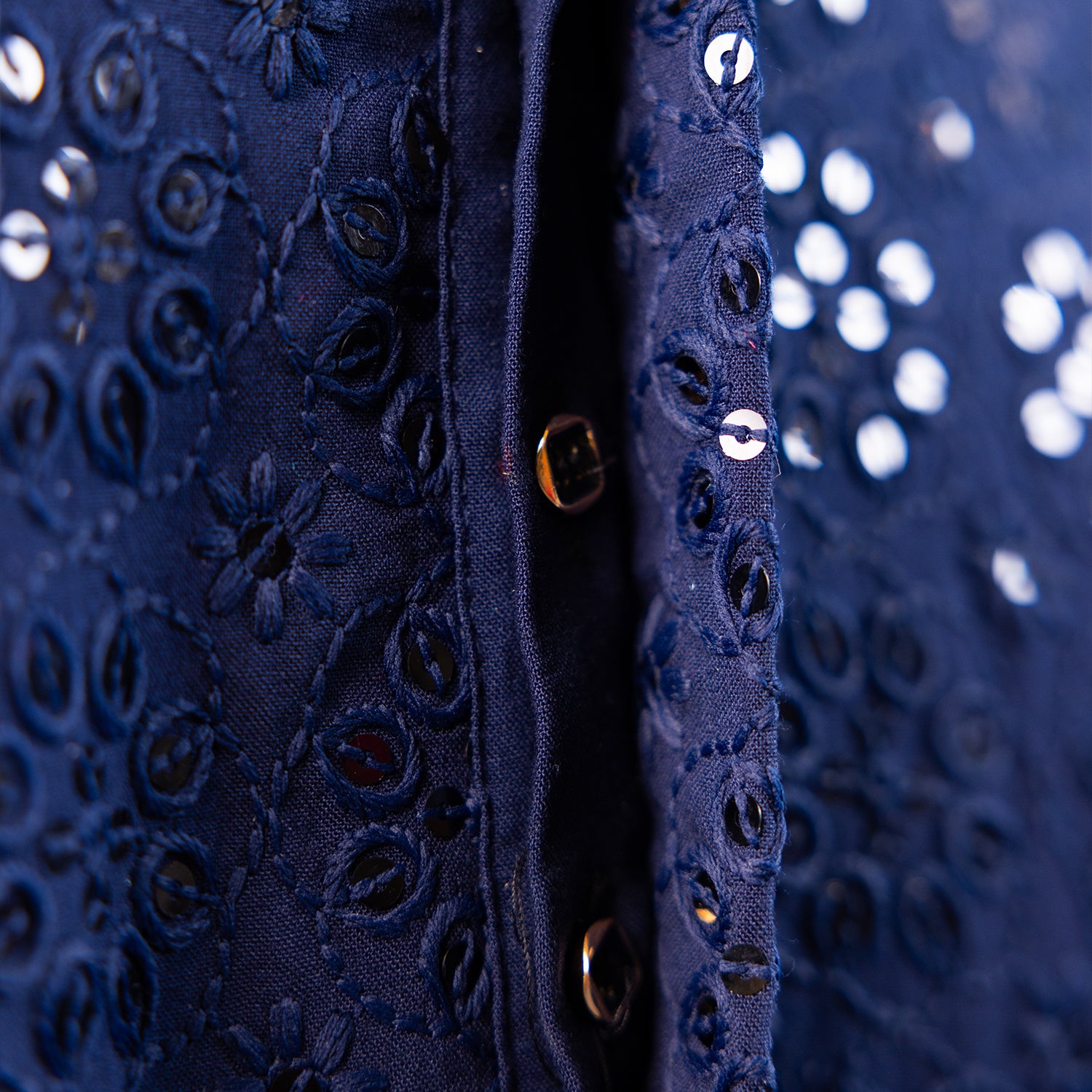 Deep Midnight Blue Lace Kurta