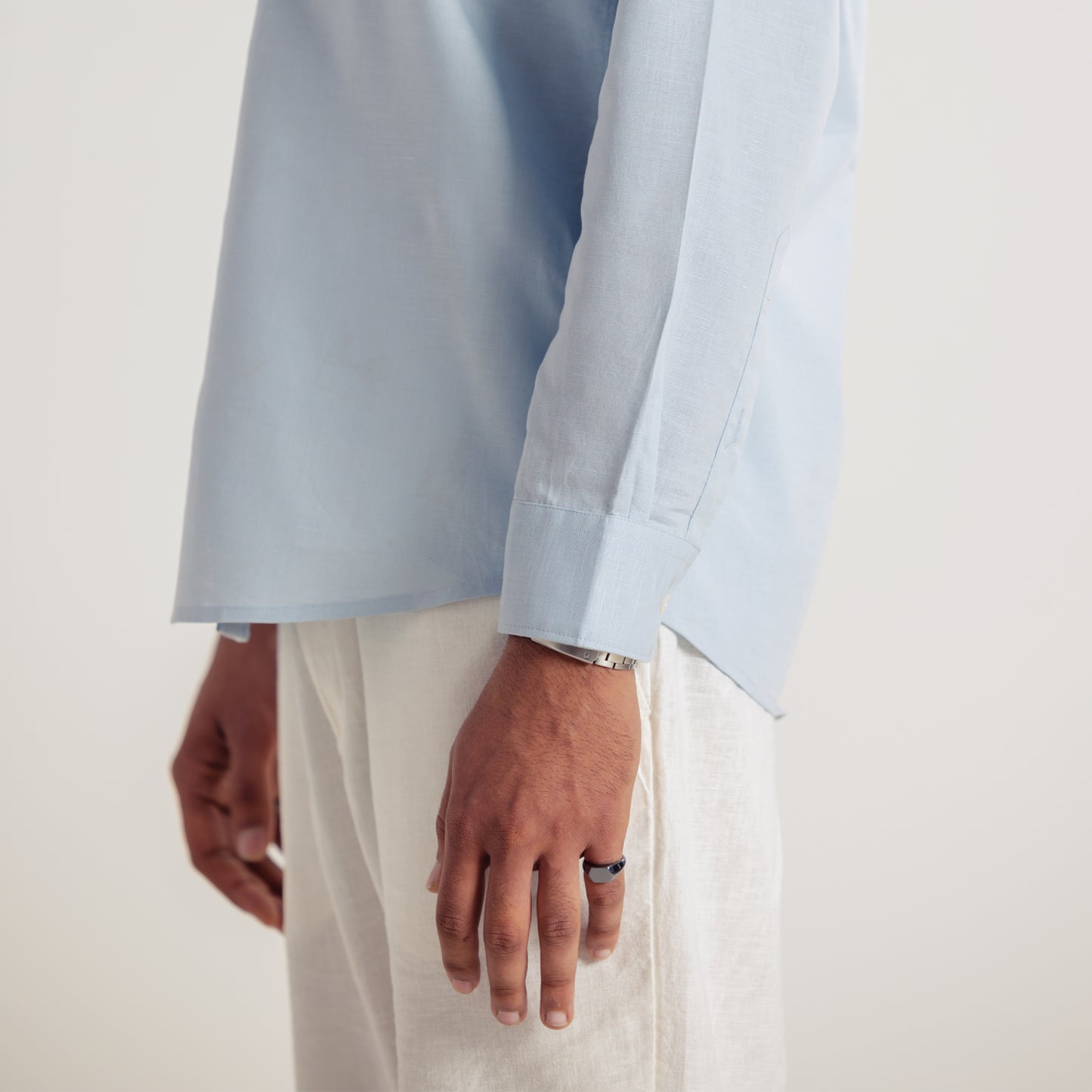 Regular Fit Linen shirt - Sky Blue