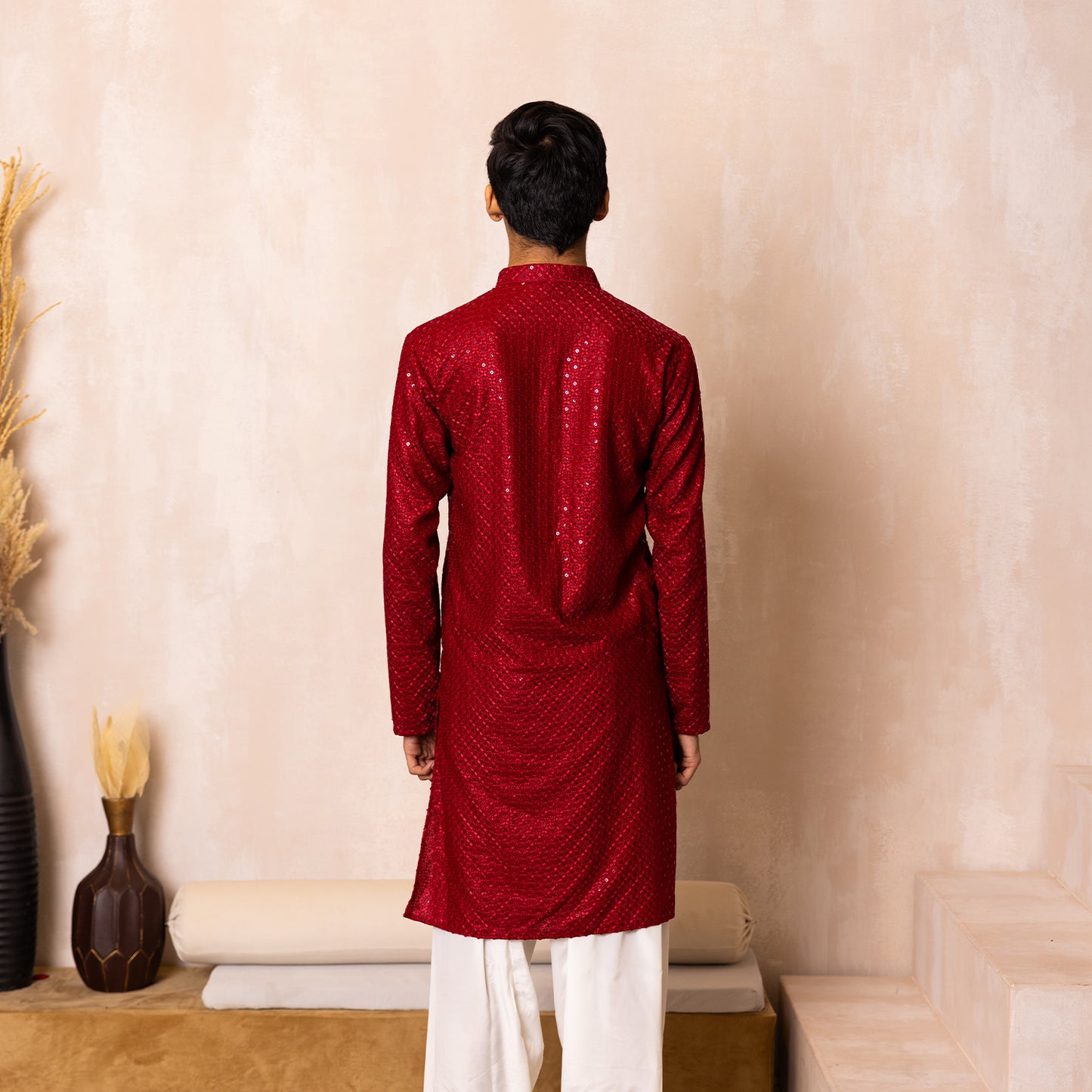 Royale Red Sequin Kurta