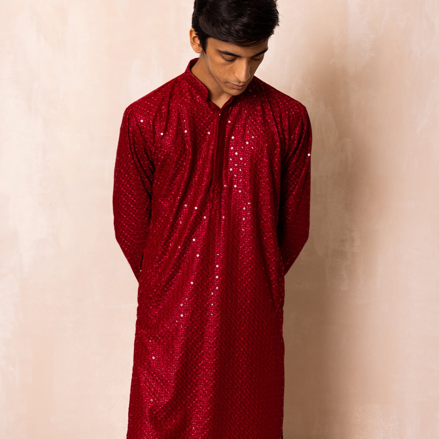 Royale Red Sequin Kurta