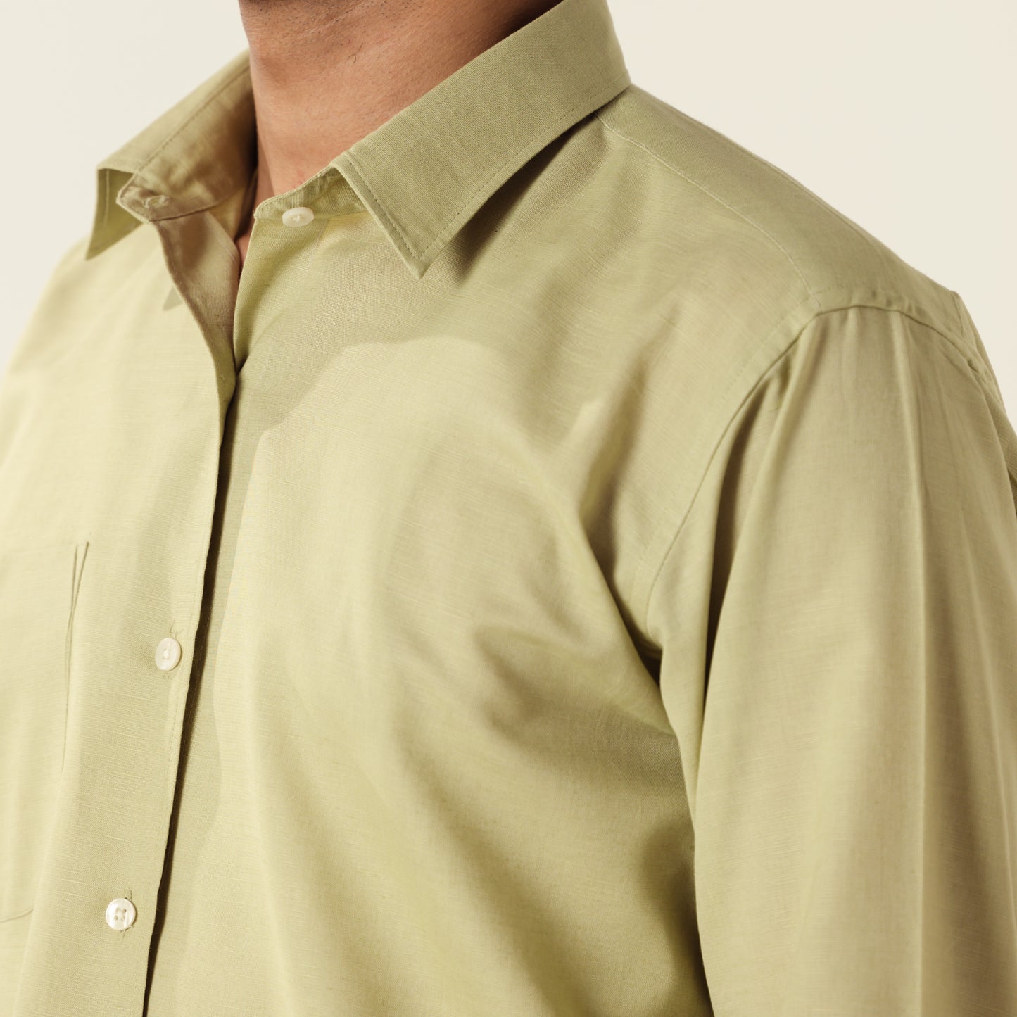 Regular Fit Linen shirt - Sage Green