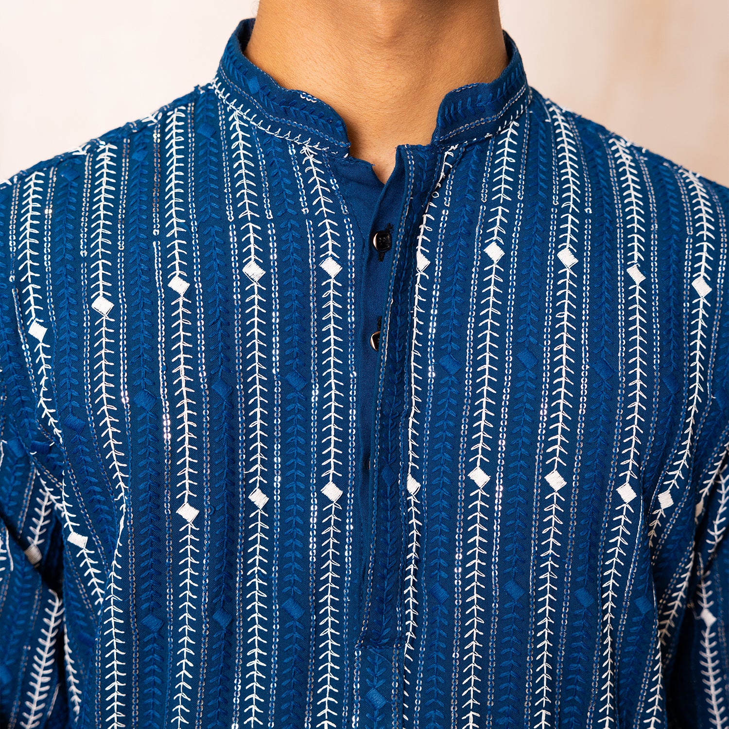 Eclipse Indigo Blue Sequins Kurta