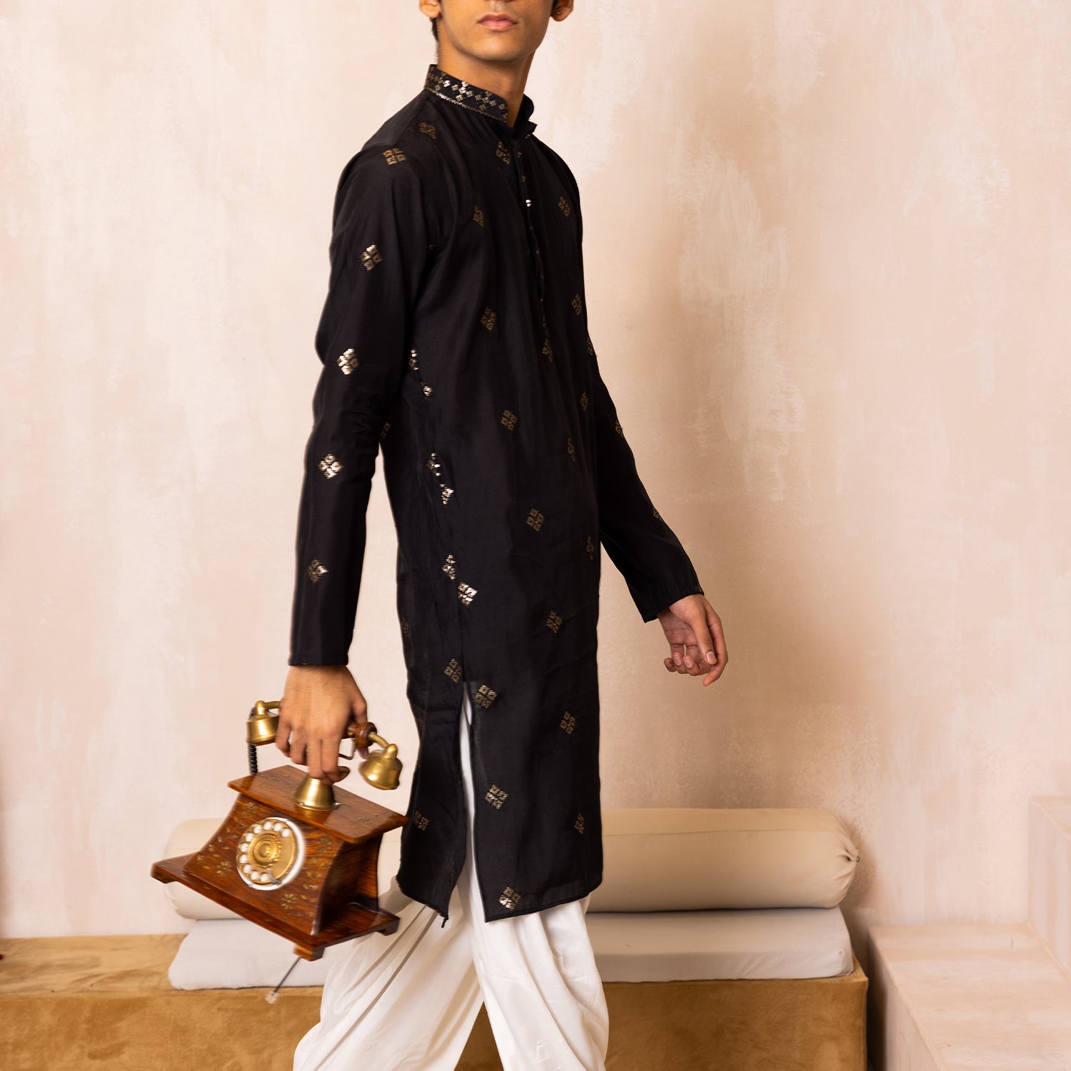 Classic Black Kurta