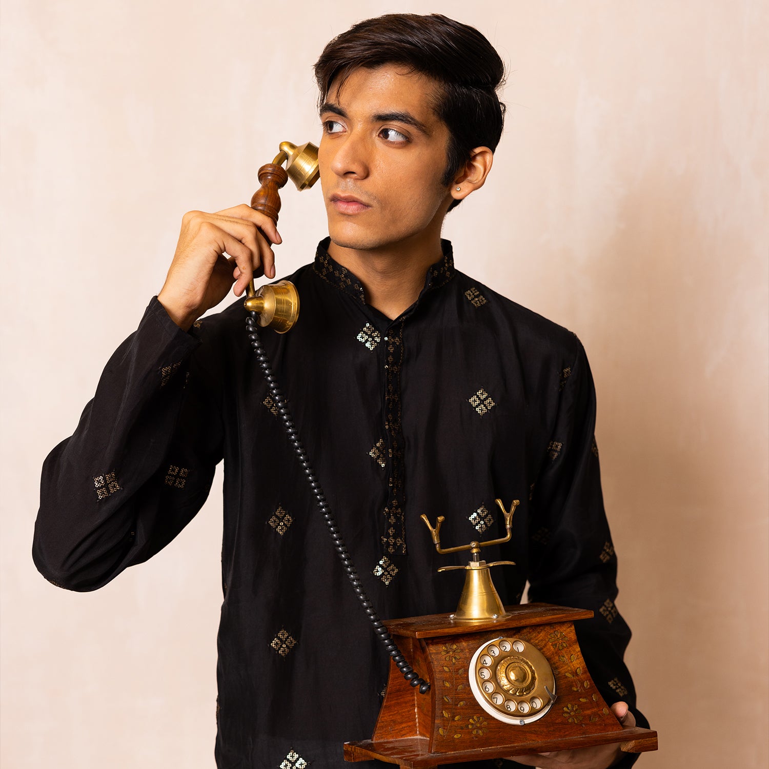 Classic Black Kurta