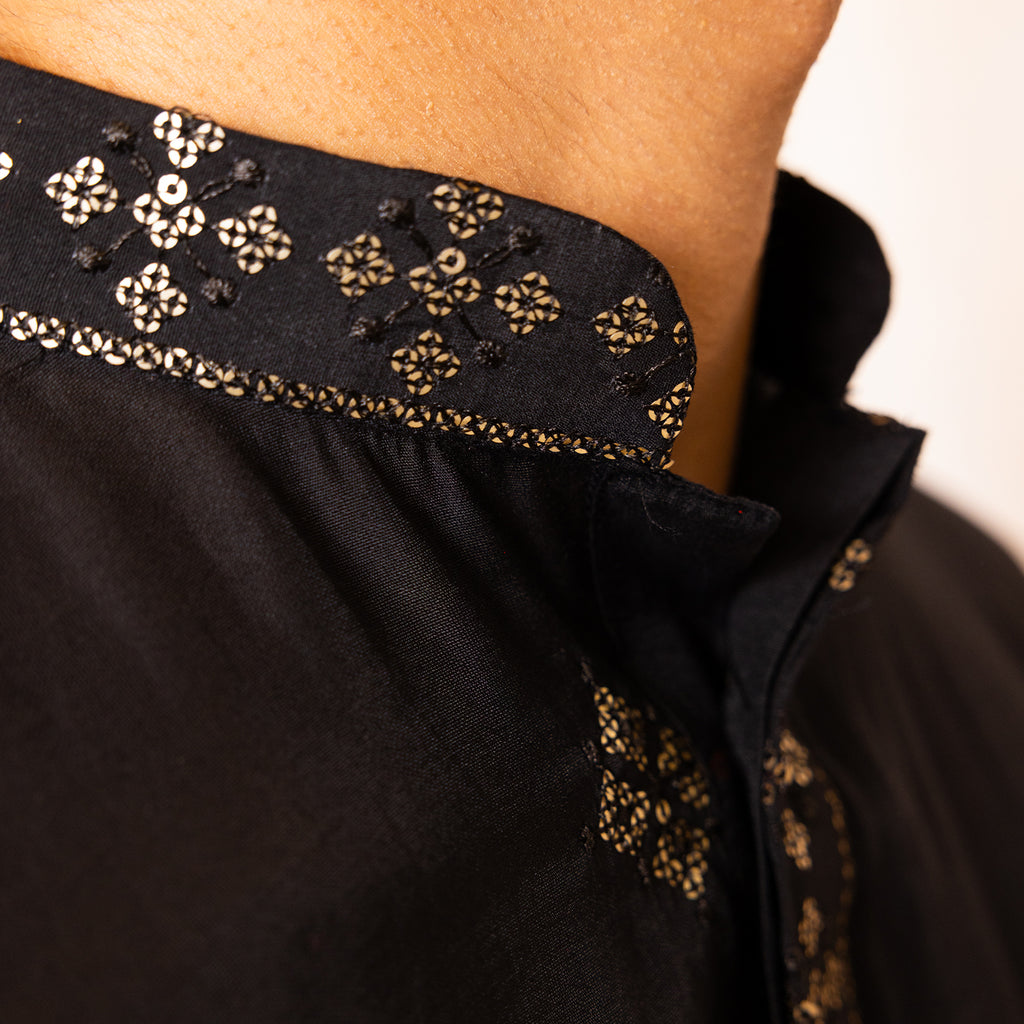Classic Black Kurta