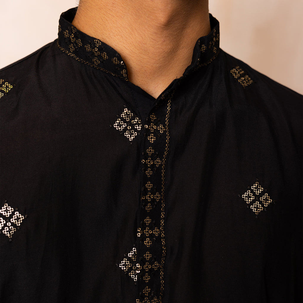 Classic Black Kurta