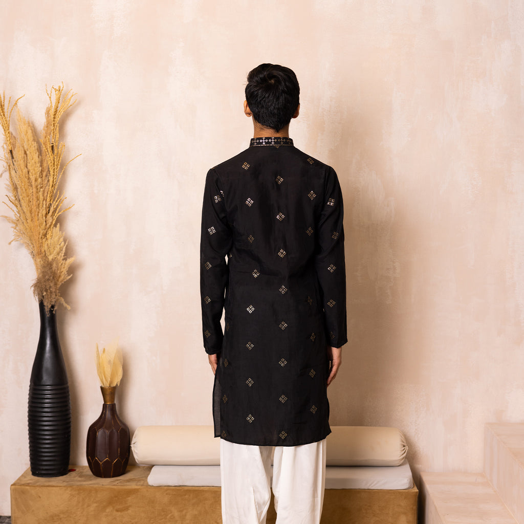 Classic Black Kurta