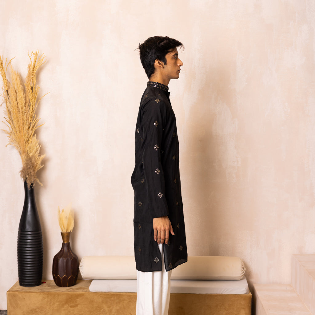 Classic Black Kurta