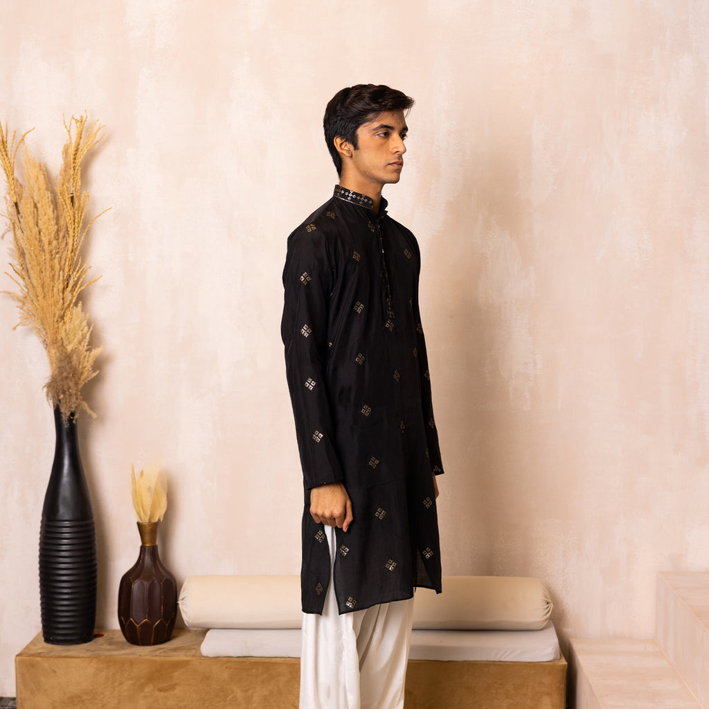 Classic Black Kurta
