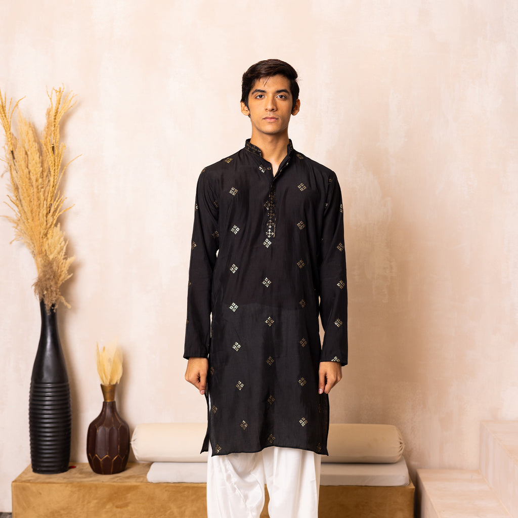 Classic Black Kurta