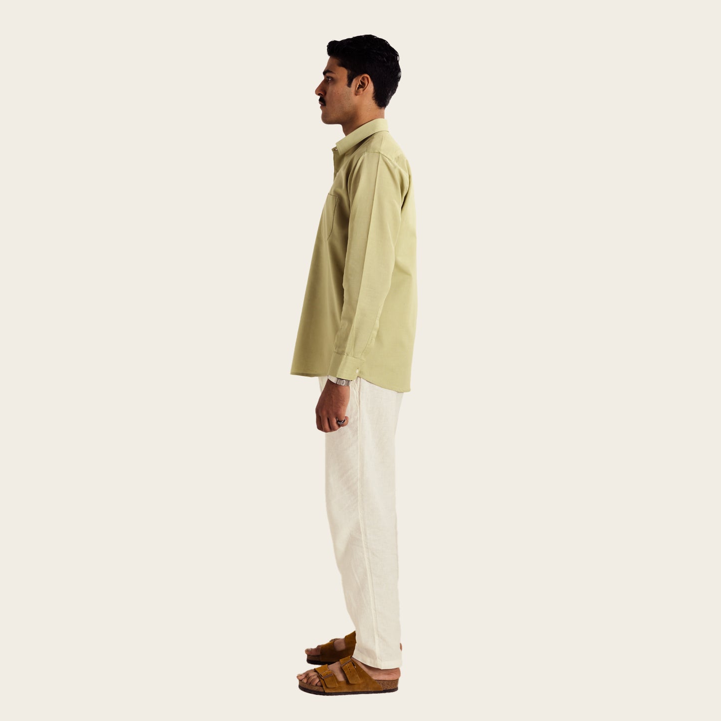 Regular Fit Linen shirt - Sage Green