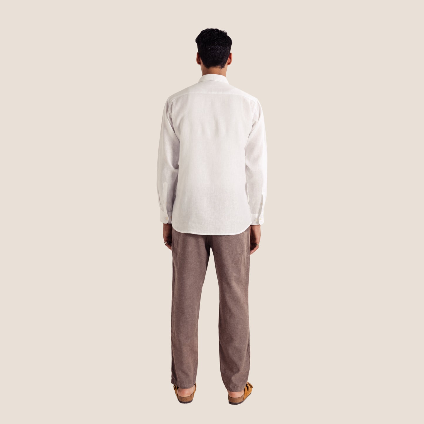 100% Pure Linen Shirt ( Ivory White )- Premium Breathable Comfort