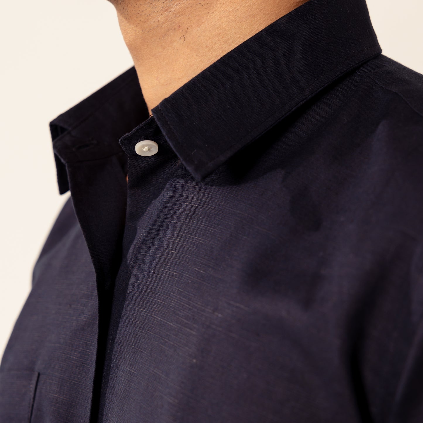 Regular Fit Linen shirt - Black