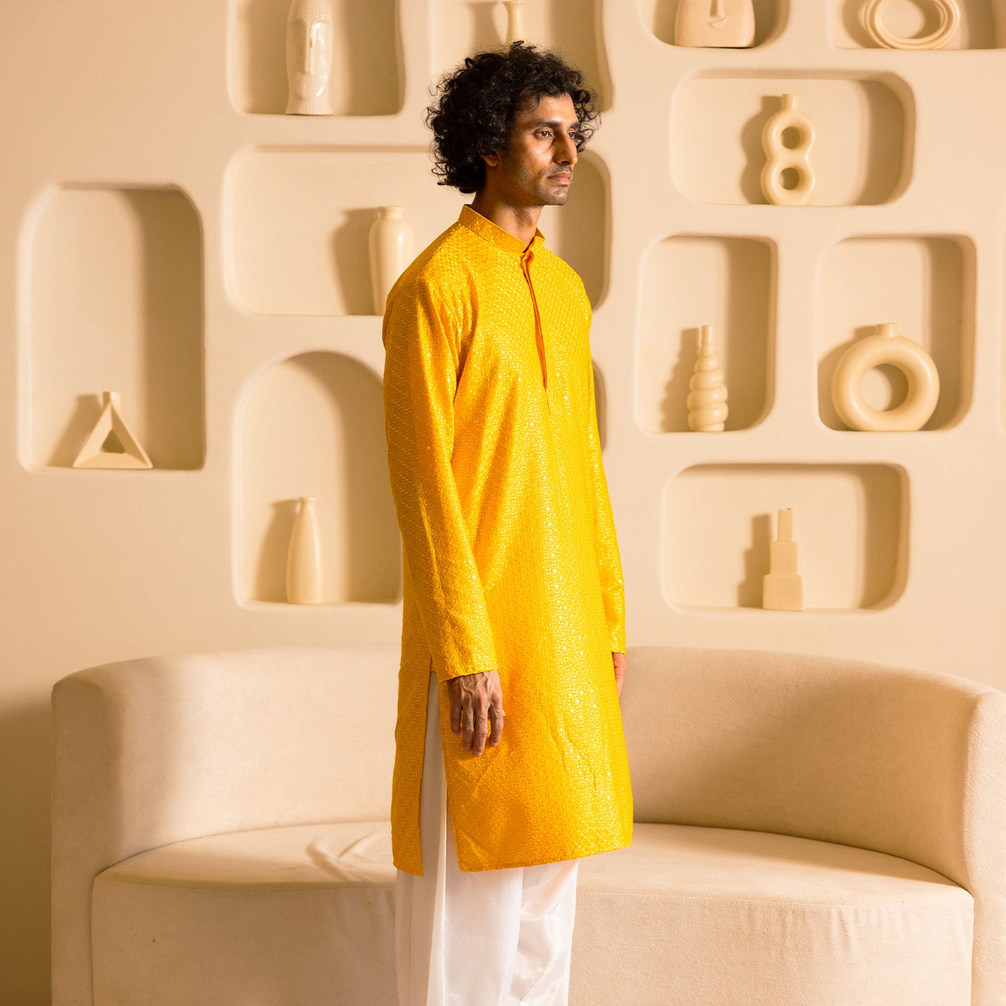 Golden Sunrise Sequin Kurta