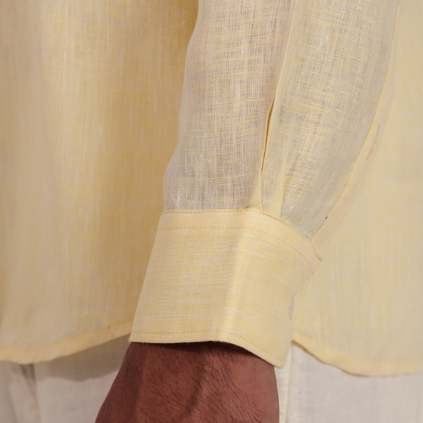 100% Pure Linen Shirt ( Lime Yellow )- Premium Breathable Comfort