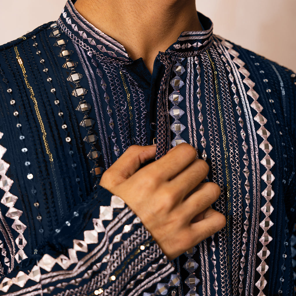Imperial Blue  Georgette Kurta