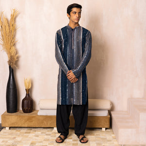Imperial Blue  Georgette Kurta