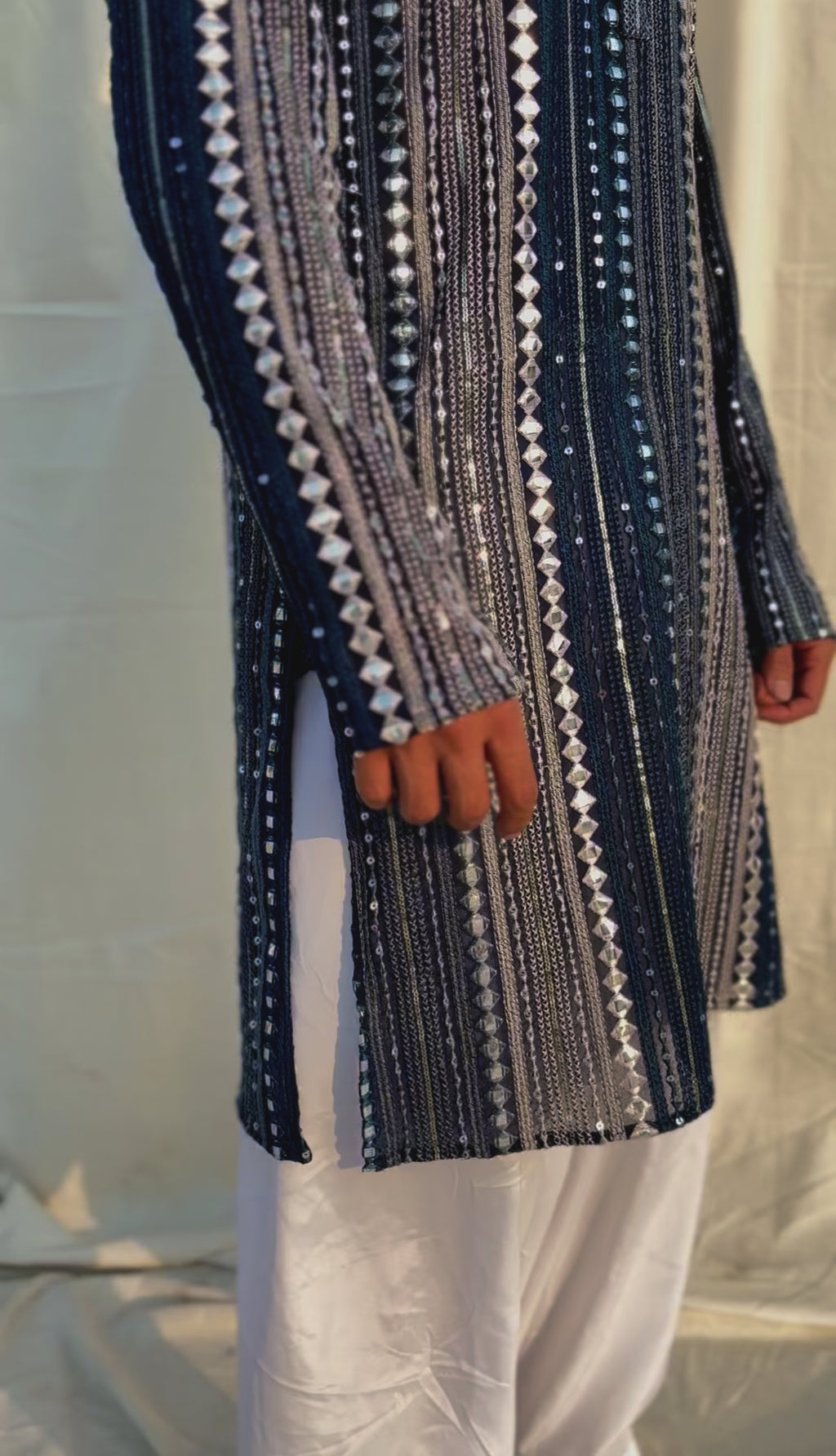 Imperial Blue  Georgette Kurta